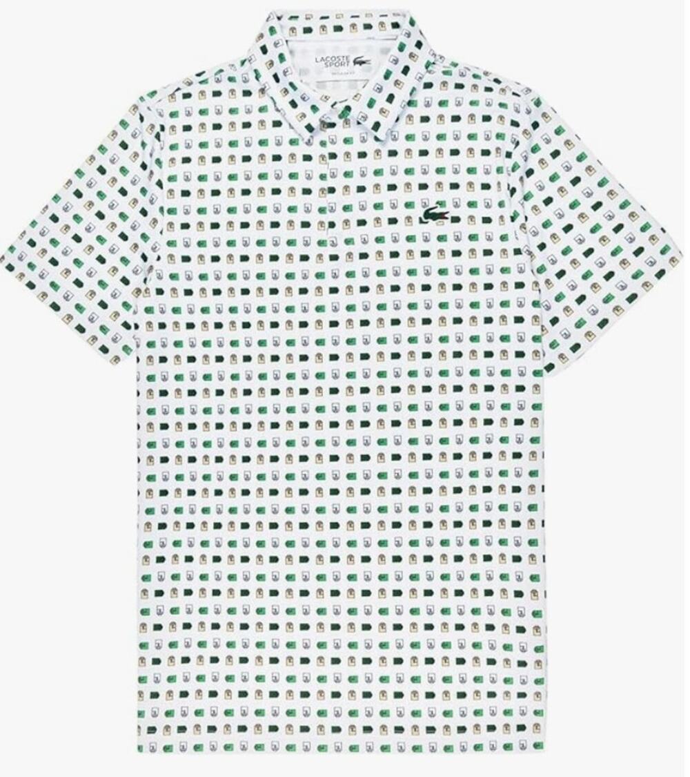Lacoste Men's Regular Fit Golf Performance Polo Shirt Flour/Croissant, 4XL